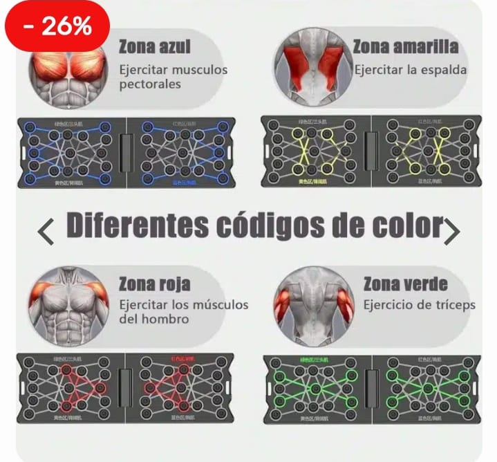 TABLERO DE FLEXIONES PUSH UP MULTIFUNCIONAL WINNER